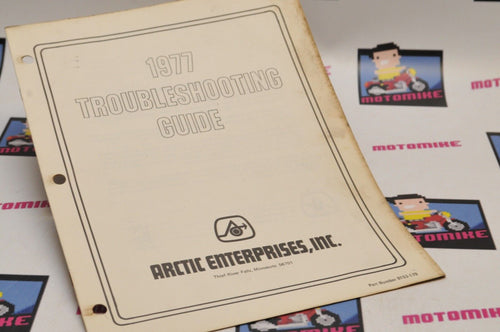 Genuine ARCTIC CAT Factory Service TROUBLESHOOTING GUIDE 1977  0153-179 - Very Good