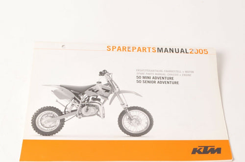 Genuine Factory KTM Spare Parts Manual Engine Chassis 50 Mini Sr Adventure 2005 - Very Good