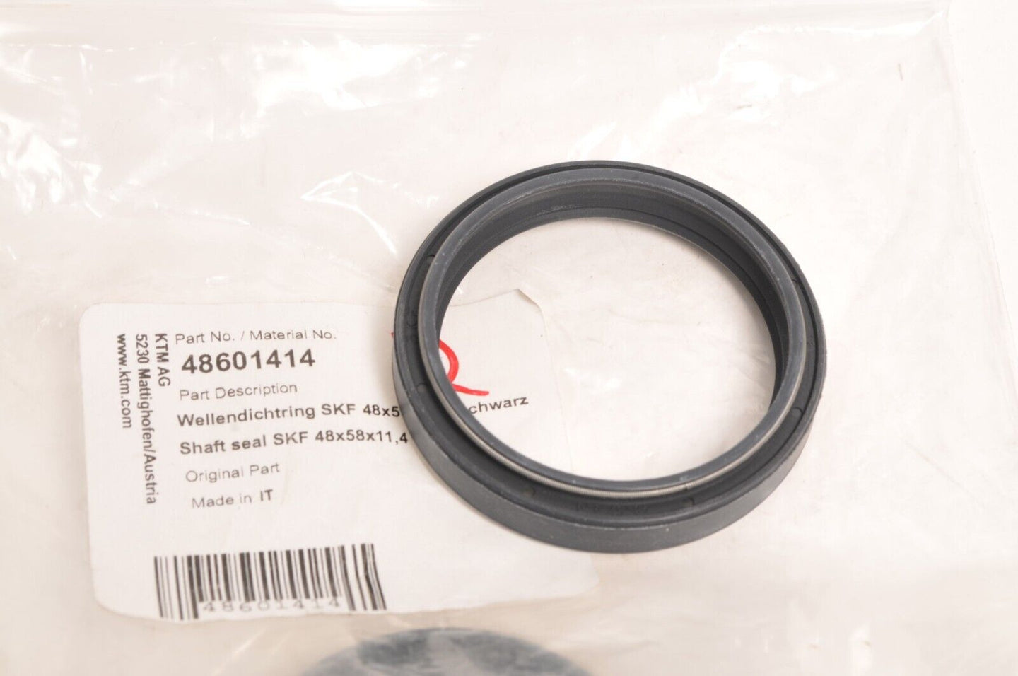 Genuine KTM Husqvarna Fork Seal  fits WP 48mm SKF Black 48x58x11.4  | 48601414
