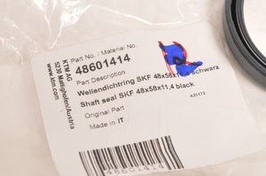 Genuine KTM Husqvarna Fork Seal  fits WP 48mm SKF Black 48x58x11.4  | 48601414