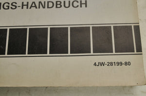 Yamaha Owner's Service Manual WR250Z F 1994 English French German 4JW-18199-80 - Very Good