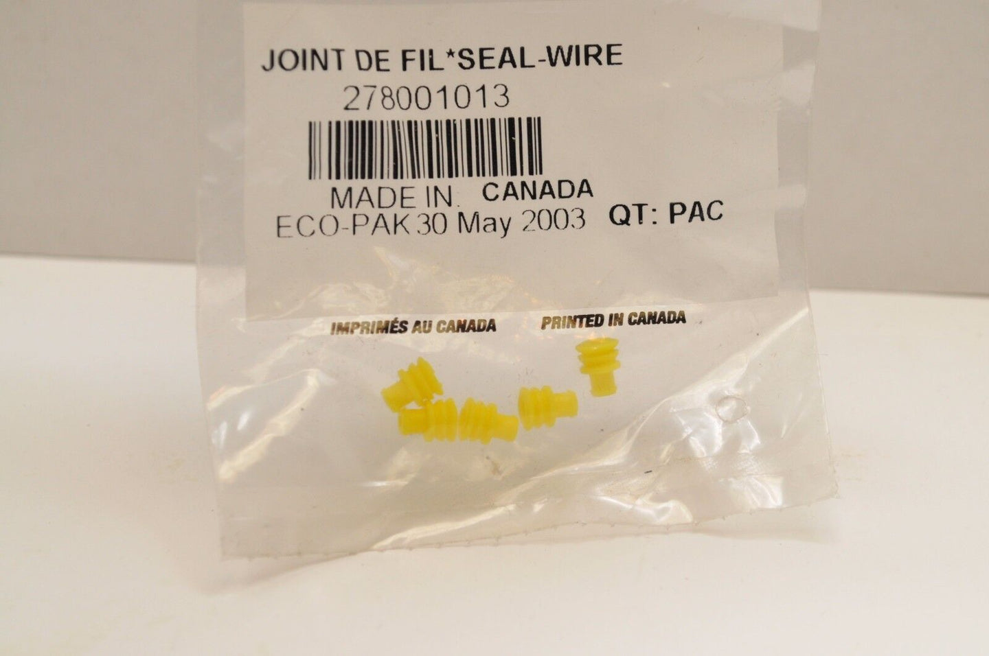 NOS OEM CAN-AM SKIDOO SEADOO 278001013 Qty:5 WIRE SEAL / SEALS YELLOW - Like New