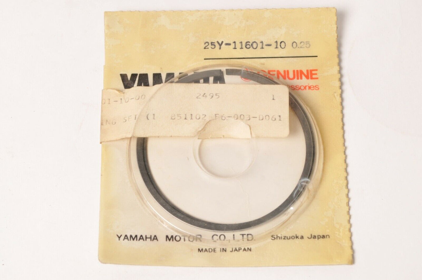 Genuine Yamaha Piston Ring Set +0.25mm IT250 YTZ250 Oversize  |  25Y-11601-10-00