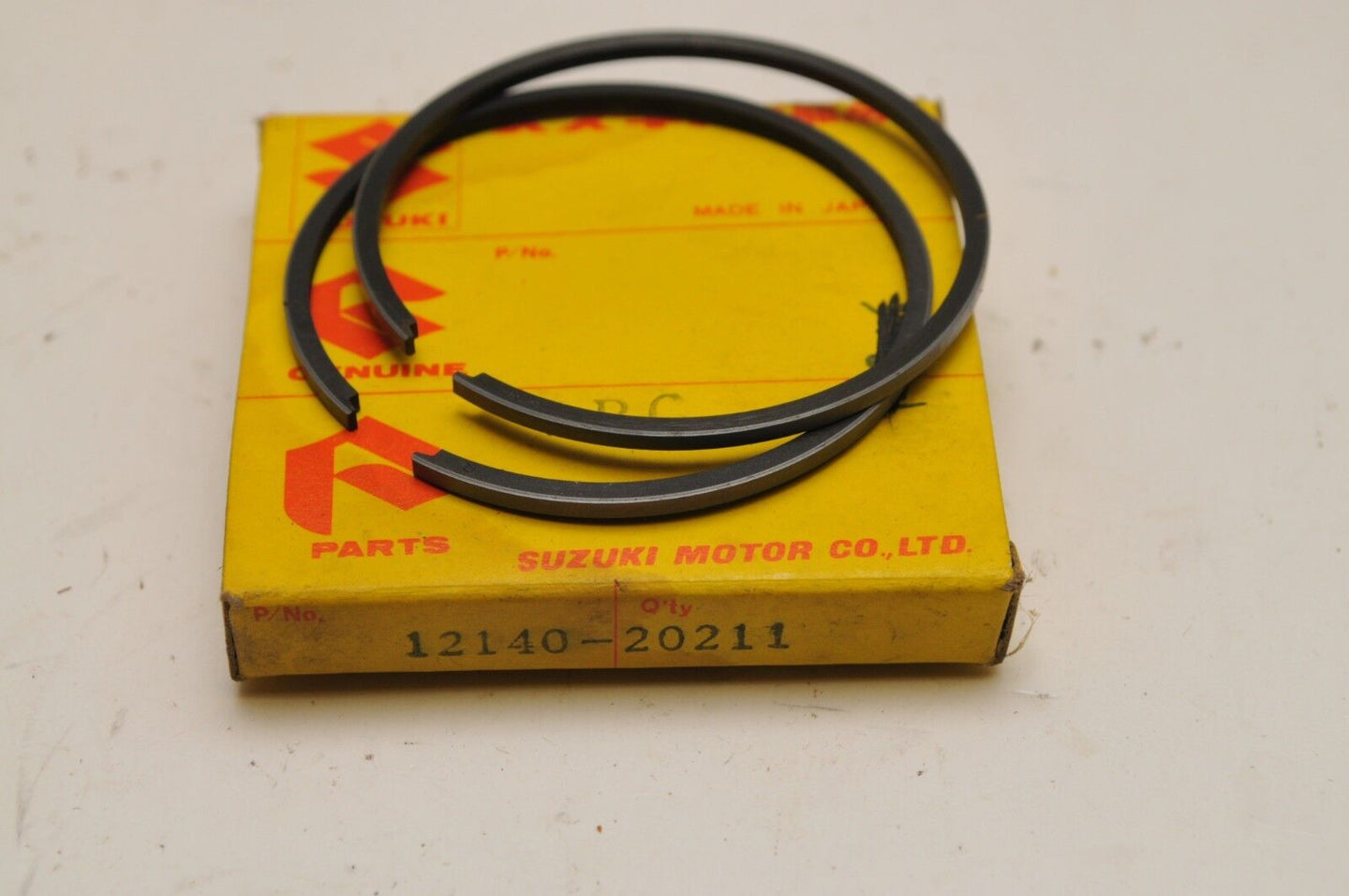 NOS OEM SUZUKI 12140-20211 RING SET, PISTON 0.50MM OVERSIZE TC120 (12140-20212) - Like New