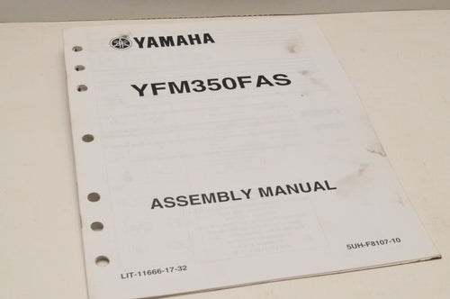 Genuine Yamaha ASSEMBLY SETUP MANUAL YFM350FAS BRUIN 350 2004 LIT-11666-17-32 - Very Good