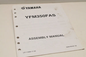 Genuine Yamaha ASSEMBLY SETUP MANUAL YFM350FAS BRUIN 350 2004 LIT-11666-17-32 - Very Good