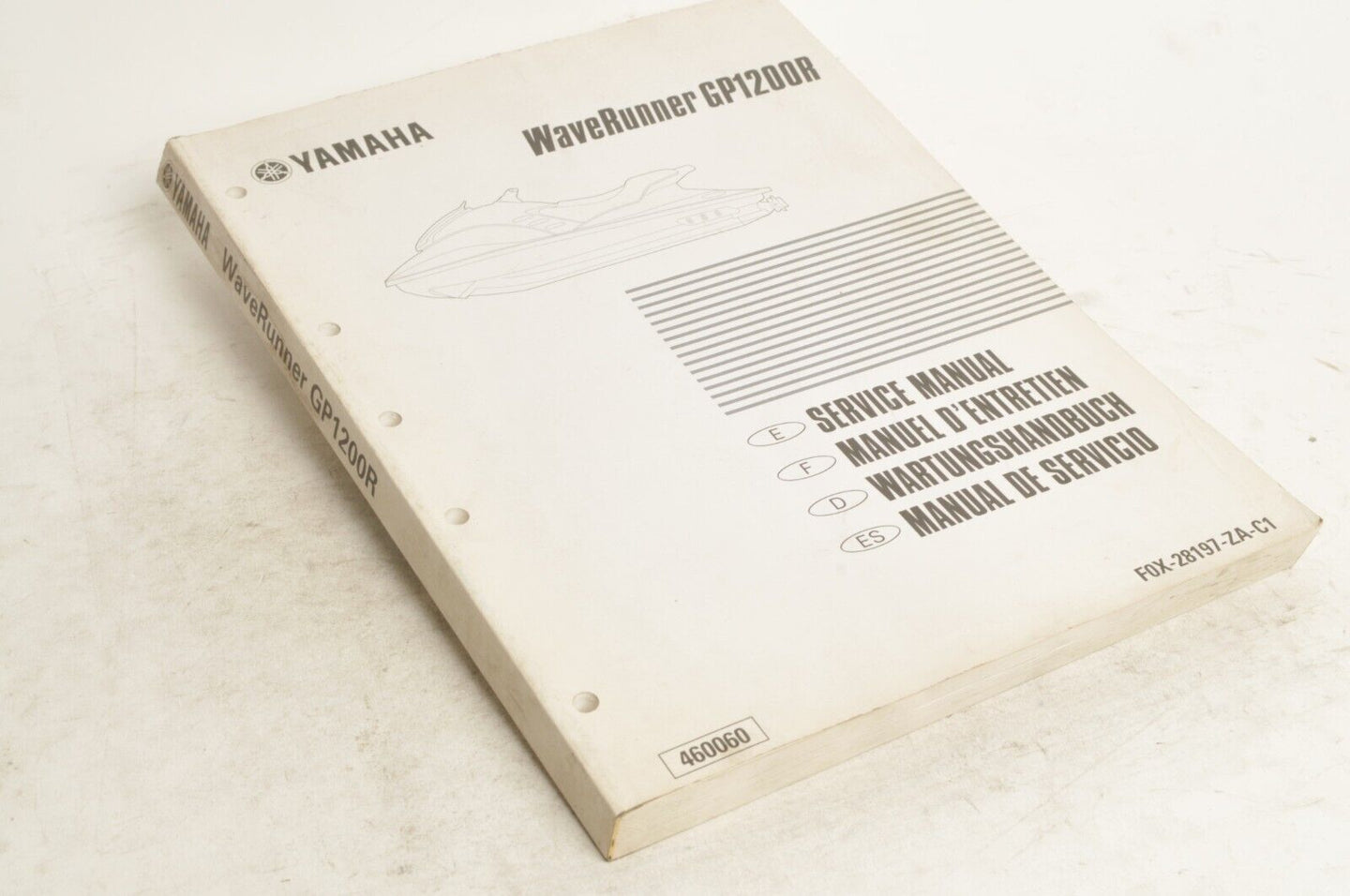 Yamaha Service Shop Manual - WaveRunner GP1200R  En/Fr/De/Es  |  460060