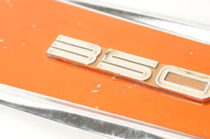 Yamaha YR5 R5 Side Panel logo emblem chrome mandarin orange 278-21788-00-71 - Like New