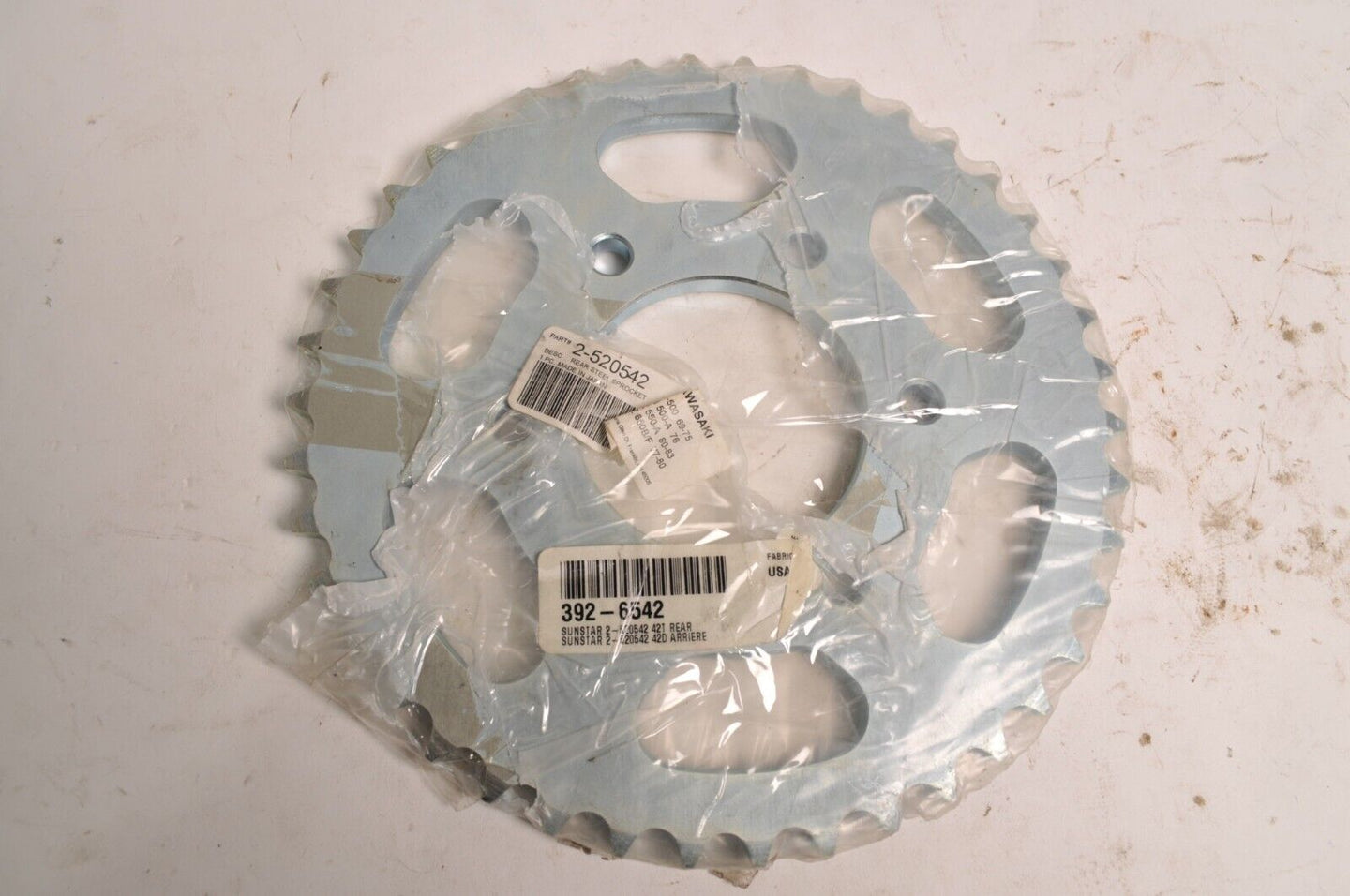 Sunstar Steel Rear Sprocket 2-520542 42t Fits Kawasaki H1 500 Mach III KH500 KZ+ - Like New