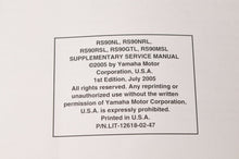 Load image into Gallery viewer, Yamaha Supplementary Service Manual Repair Maintenance Shop | RS90 2006 - Very Good