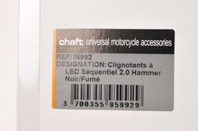 Load image into Gallery viewer, chaft Motorcycle Indicators turn signal lights IN992 Hammer -Sequential LED Bk/S - Motomike Canada