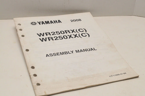 Genuine Yamaha FACTORY ASSEMBLY SETUP MANUAL WR250RX C XX 2008 LIT-11666-21-66 - Very Good