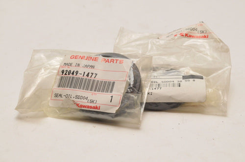 NEW OEM KAWASAKI FORK SEAL PAIR (2) 92049-1477 1998-2005 KLF KVF BAYOU PRAIRIE - Like New