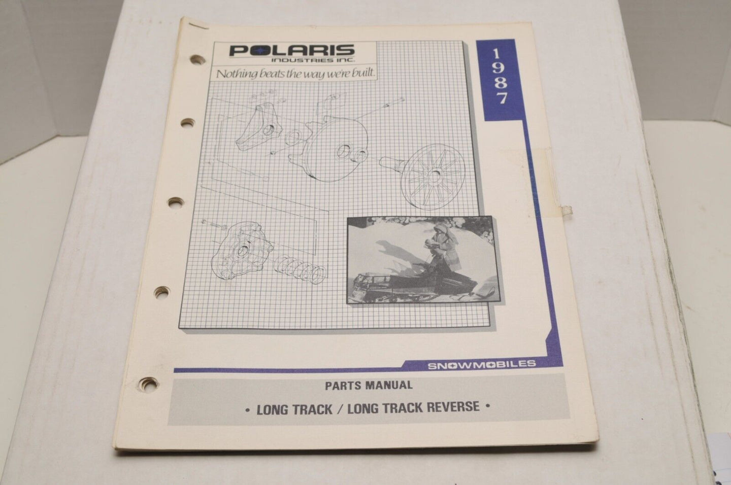 Vintage Polaris Parts Manual 9911271 - 1987 Long Track Snowmobile  Genuine OEM - Very Good