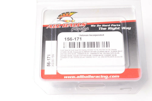 All Balls Racing Fork Seal Kit Set Seals Harley XG500 Honda Kawasaki +  | 56-171 - Like New