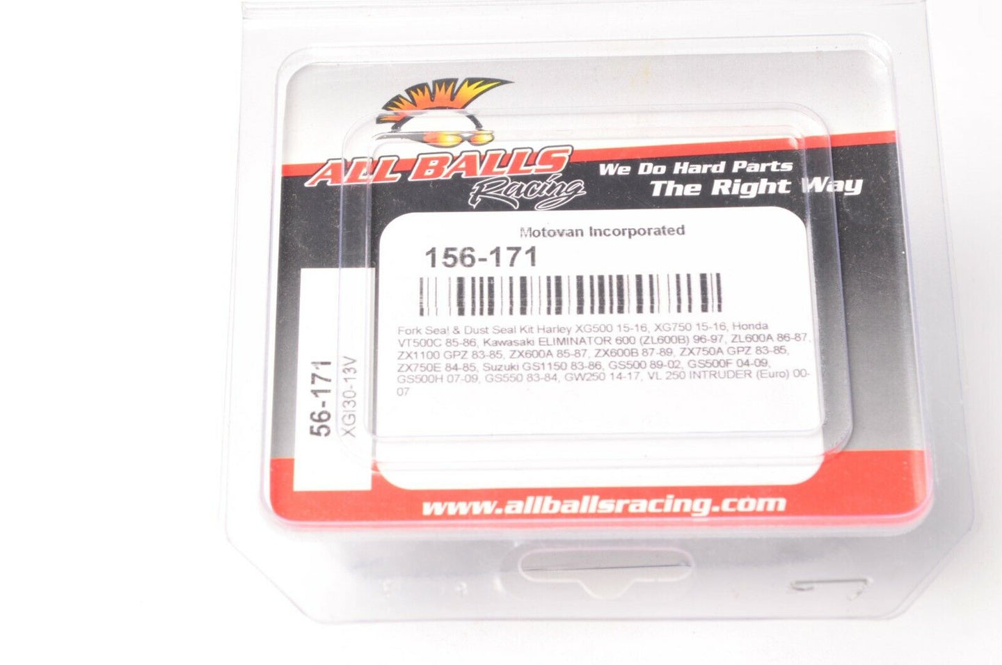 All Balls Racing Fork Seal Kit Set Seals Harley XG500 Honda Kawasaki +  | 56-171 - Like New