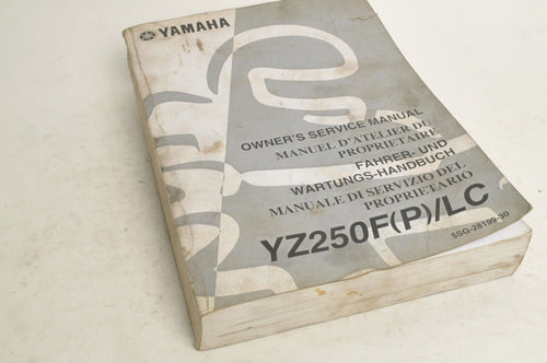 Yamaha Owner's Service Manual - YZ250F 2002 English French Ger Ita 5SG-28199-30