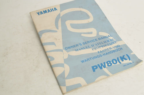 Yamaha Owner's Service Manual - PW80(K) 1998 English French German 3RV-28199-87