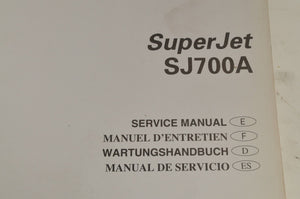 Yamaha Service Shop Manual - SuperJet SJ700A 1996  En/Fr/De/Es  |  460027