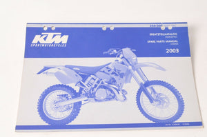 Genuine Factory KTM Spare Parts Manual Chassis 250 300 MXC EXC 03 2003  | 320883 - Very Good