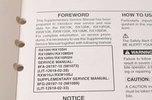 Load image into Gallery viewer, Yamaha Supplementary Service Manual Repair Maintenance Shop | RX-1 RX10 2005 - Very Good