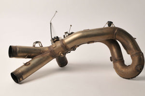 Genuine Ducati 57012633A Exhast Center Y-Pipe w/valve & cables - 2012 848 Evo - Very Good