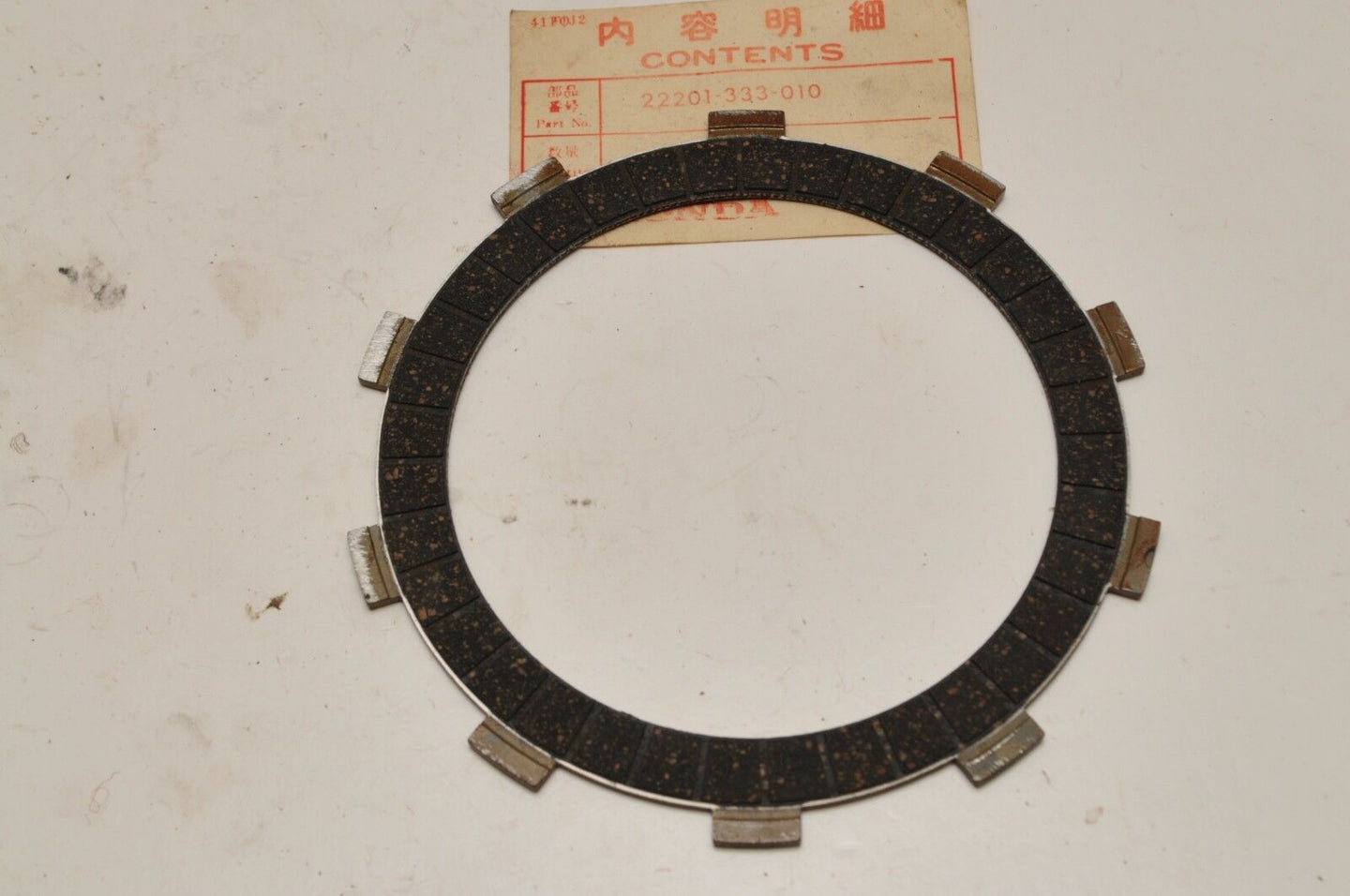 GENUINE HONDA 22201-333-010 FRICTION DISC CLUTCH CB350F - Like New