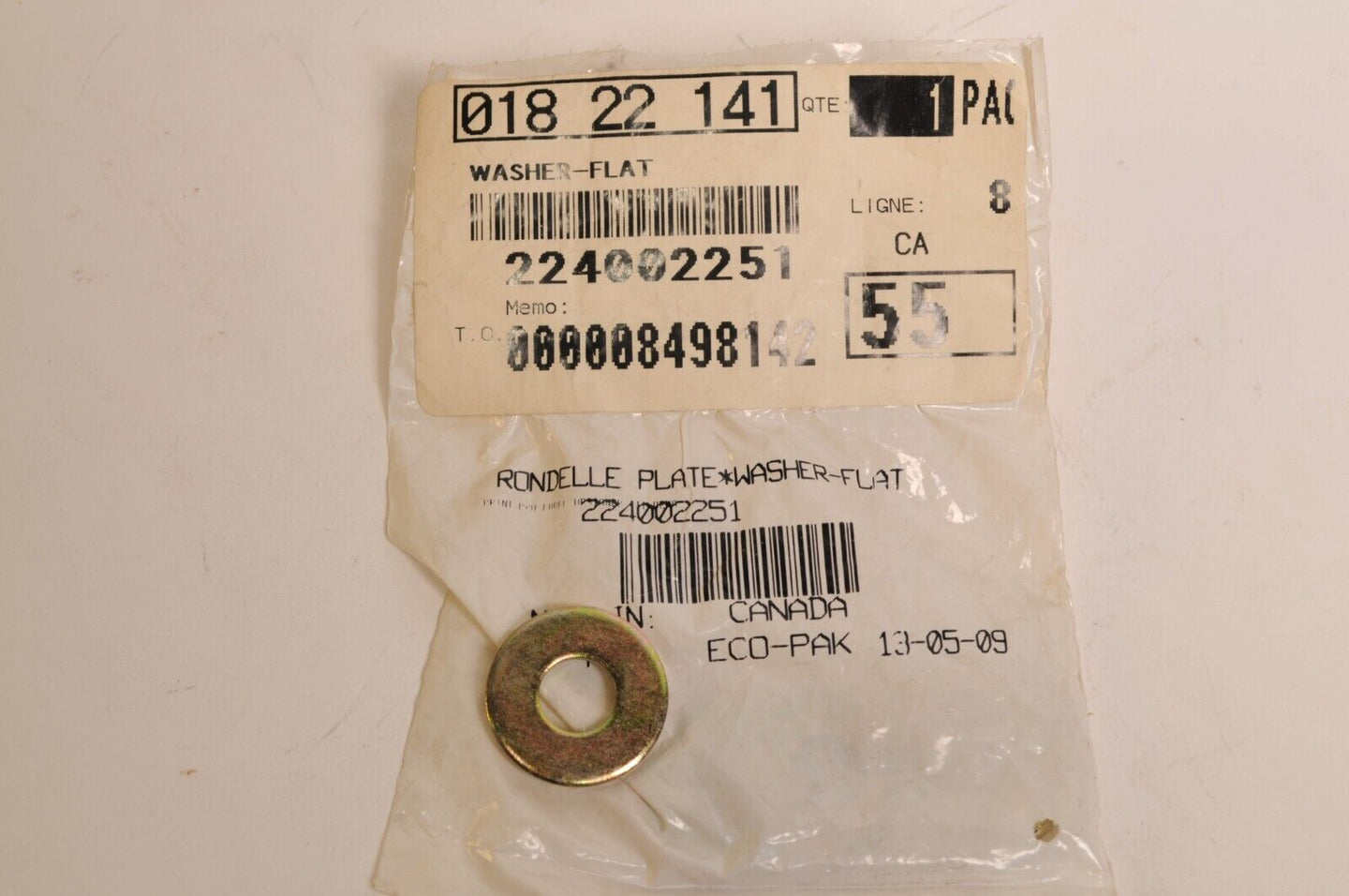 Genuine Ski-Doo Can-Am Flat Washer - many uses see list  |  224002251 - Like New