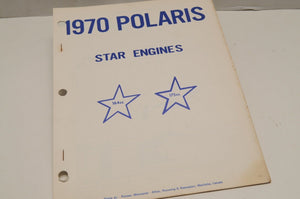 Vintage Polaris Parts Manual 1970 Star Engines 164 175cc Snowmobile Genuine OEM - Very Good