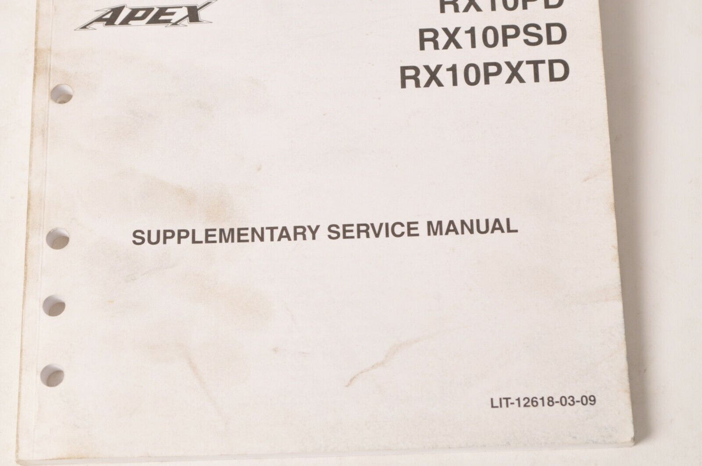 Yamaha Supplementary Service Manual - Repair Maintenance Shop | RX10 Apex 2013 - Very Good