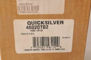 Mercury MerCruiser Quicksilver Yoke Stub Drive Shaft Short Alpha Bravo| 46020T02 - Like New