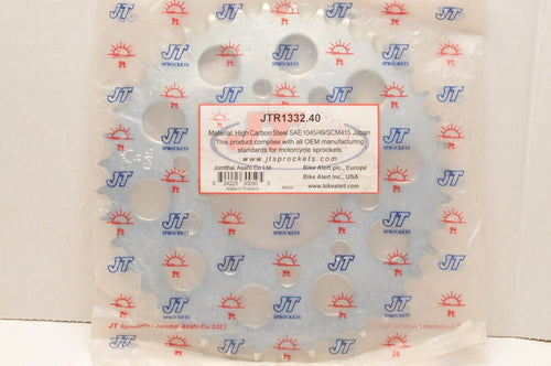 NEW JT REAR STEEL HONDA SPROCKET 40T  JTR1332.40 - Like New