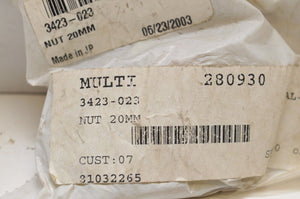 NOS OEM ARCTIC CAT 3423-023 NUT,20mm SPEEDO DRIVE ETC. BULK LOT OF 20 Qty:20!  - Like New