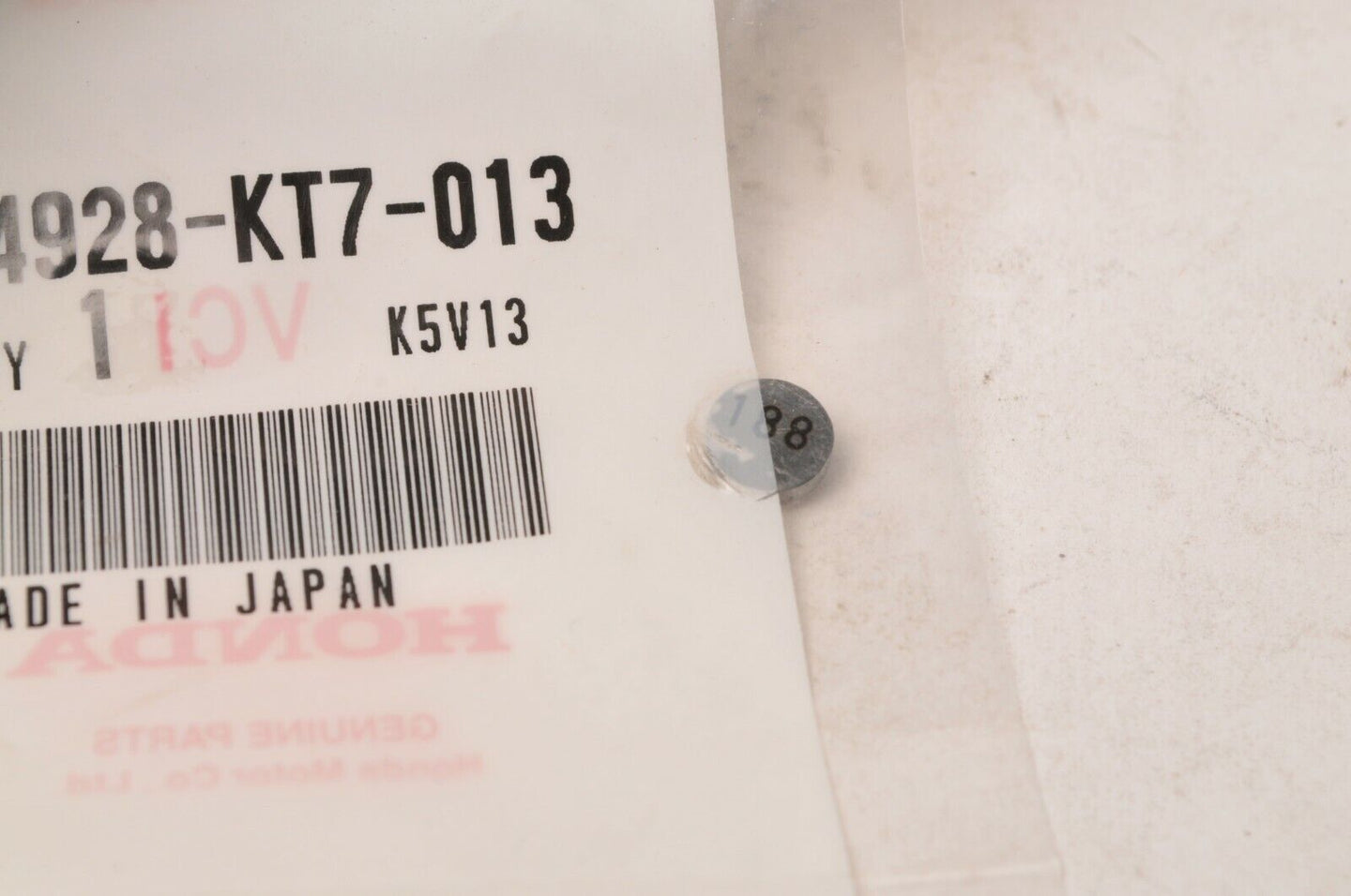 Genuine Honda Shim,Tappet 14928-KT7-013 1.875 - CRF250R VFR750 CB400F CBR1000RR+