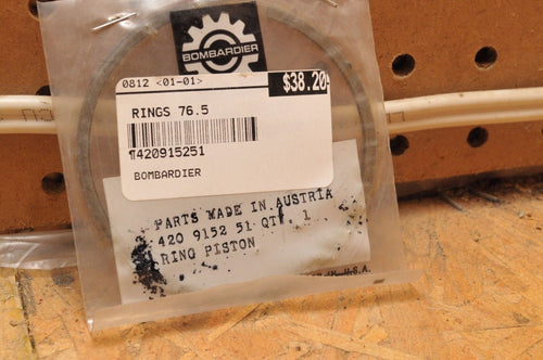 GENUINE SKIDOO SKI-DOO CANAM BRP PISTON RING 420915251 NEW NOS  76.5 - Like New