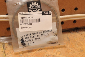 GENUINE SKIDOO SKI-DOO CANAM BRP PISTON RING 420915251 NEW NOS  76.5 - Like New
