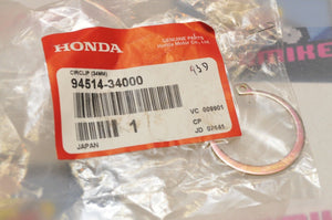 NOS OEM Honda 94514-34000 CIRCLIP OUTER 34MM TRX450 350 FOURTRAX FOREMAN RANCHER - Like New