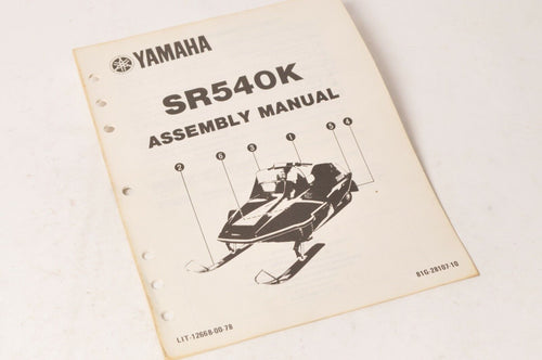 Genuine Yamaha Factory Assembly Manual 1986 86 SR450 | SR540K - Very Good