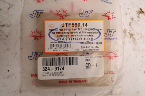 JT Steel Front Sprocket JTF569.14 14t Fits Kawasaki KX KDX KLX Yamaha WR YZ + - Like New
