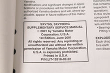 Load image into Gallery viewer, Yamaha Supplementary Service Manual Repair Maintenance Shop | SXV70G 2002 - Very Good