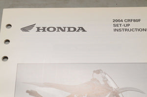 2004 CRF80F CRF80 F GENUINE Honda Factory SETUP INSTRUCTIONS PDI MANUAL S0258 - Very Good