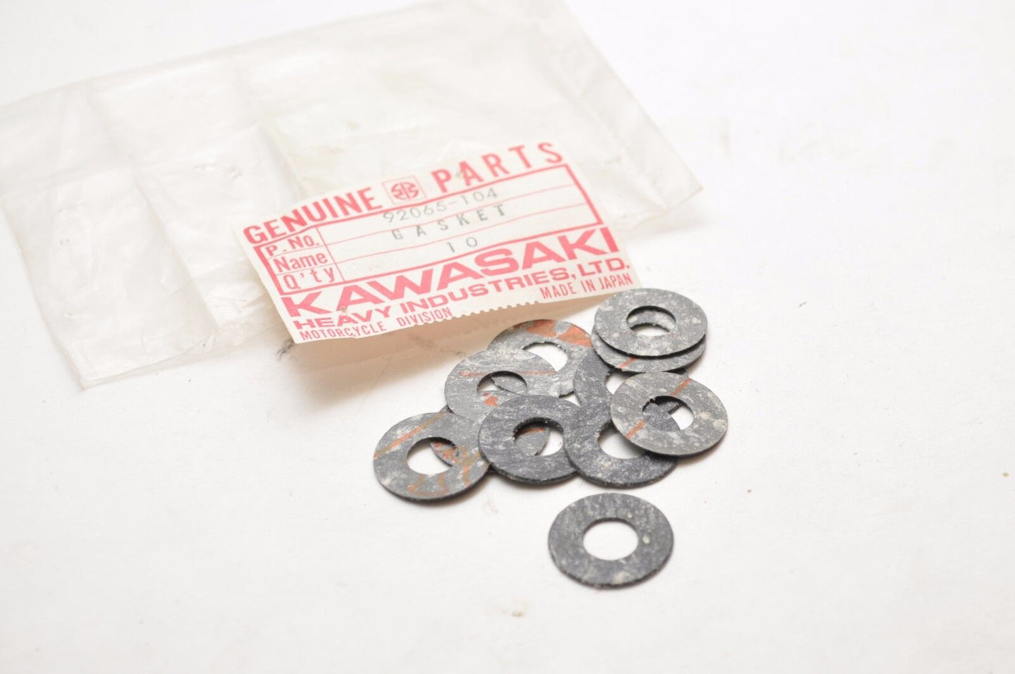 New Kawasaki NOS GASKET LOT (11) 92065-104 TACHO GEAR KZ400 KLR250 - Like New