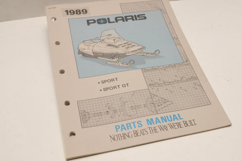 Vintage Polaris Parts Manual 9911545 - 1989 Sport/GT Snowmobile Genuine OEM - Very Good