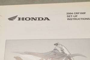 2004 CRF100F CRF100 F GENUINE Honda Factory SETUP INSTRUCTIONS PDI MANUAL S0261 - Very Good