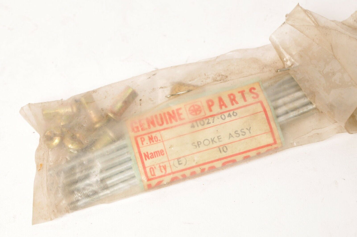 Genuine Kawasaki 41027-046 Qty:8 Spokes,Rear Inner - KH400 S3 KZ400  - Like New