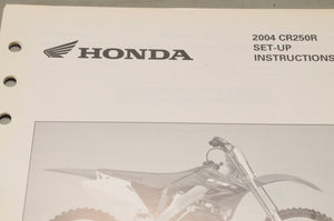 2004 CR250R CR250 R GENUINE Honda Factory SETUP INSTRUCTIONS PDI MANUAL S0191 - Very Good