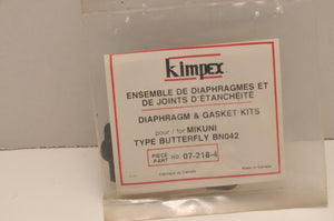 NOS Kimpex 07-218-04 Diaphragm & Gasket Set - Mikuni BN042 - Like New