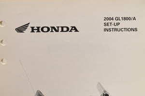 2004 GL1800 GL1800A GENUINE Honda Factory SETUP INSTRUCTIONS PDI MANUAL S0213 - Very Good