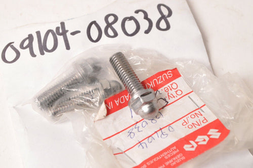 Genuine Suzuki 09104-08038 Qty:3 Bolt Exhaust Muffler VL1500 Boulevard
