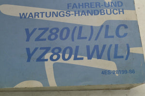 Yamaha Owner's Service Manual - YZ80(L) 1999 English French German 4ES-28199-86